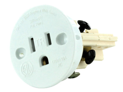 Sillites Self-Contained Receptacle – Tamper-Resistant, Cover Cap & Screws, White