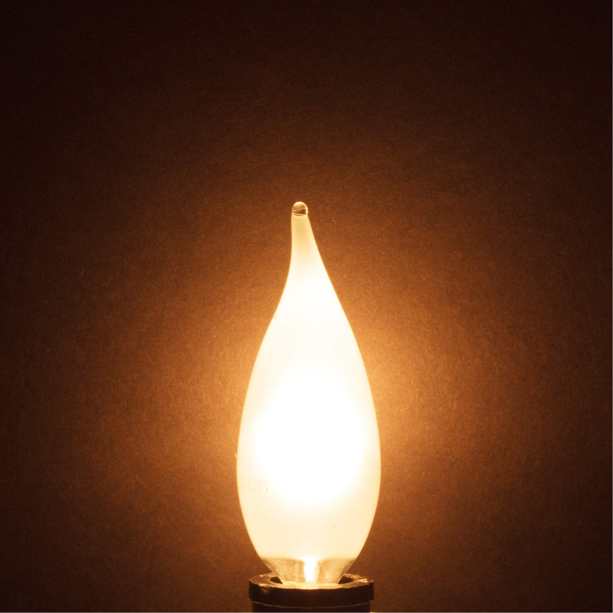 Simba Lighting Candelabra Flame Tip CA10 25W E12 Base — 12 Pack, 2700K Dimmable