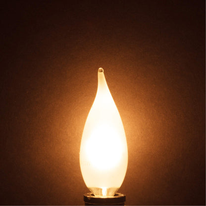 Simba Lighting Candelabra Flame Tip CA10 25W E12 Base — 12 Pack, 2700K Dimmable