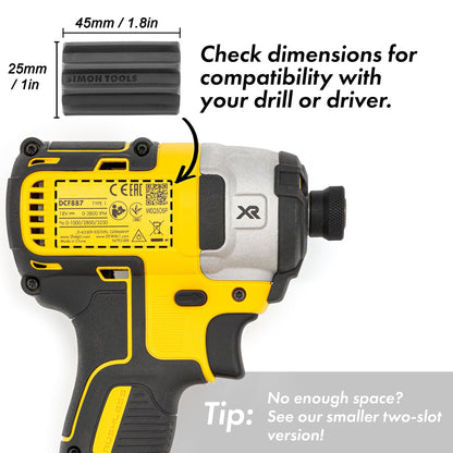 Simon Tools Magnetic Bit Holder for Impact Drivers & Drills – Strong Adhesive, Universal Fit