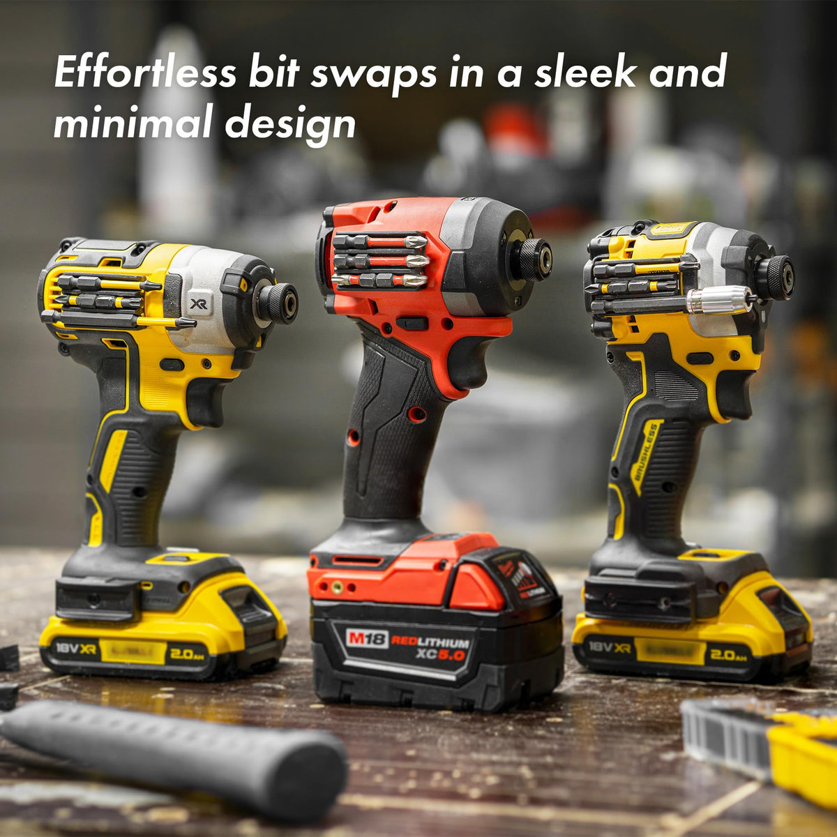 Simon Tools Magnetic Bit Holder for Impact Drivers & Drills – Strong Adhesive, Universal Fit