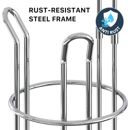 Simple Houseware Chrome Free-Standing Toilet Tissue Roll Holder — Holds 4 Rolls
