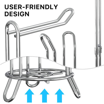 Simple Houseware Chrome Free-Standing Toilet Tissue Roll Holder — Holds 4 Rolls