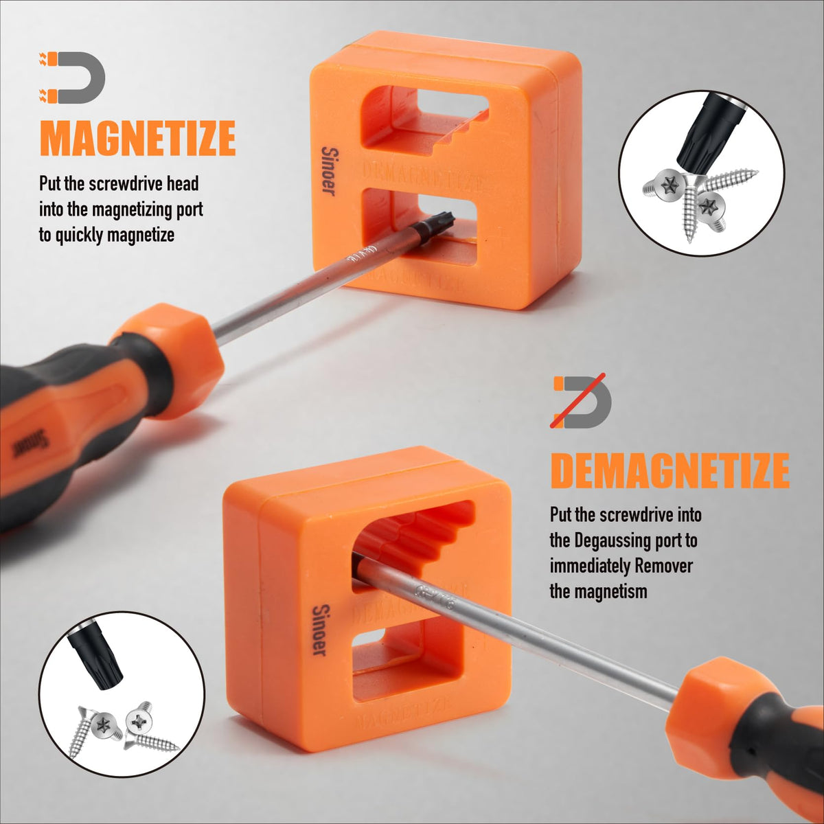 Sinoer 70-Piece Magnetic Screwdrivers Set with Case | Precision DIY Toolkit