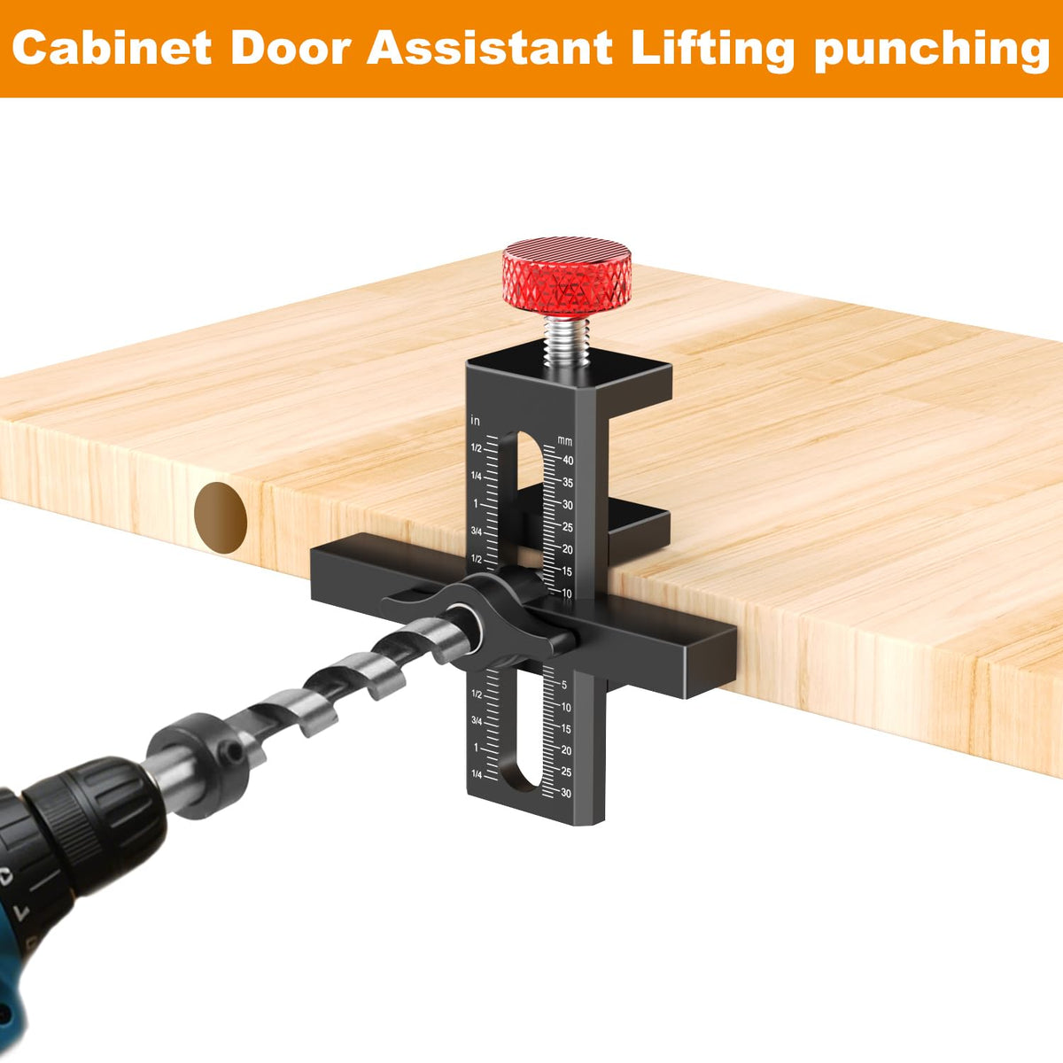 Sinpiode Cabinet Door Mounting Jig with Quick Edge Positioner – Adjustable Alignment Tool