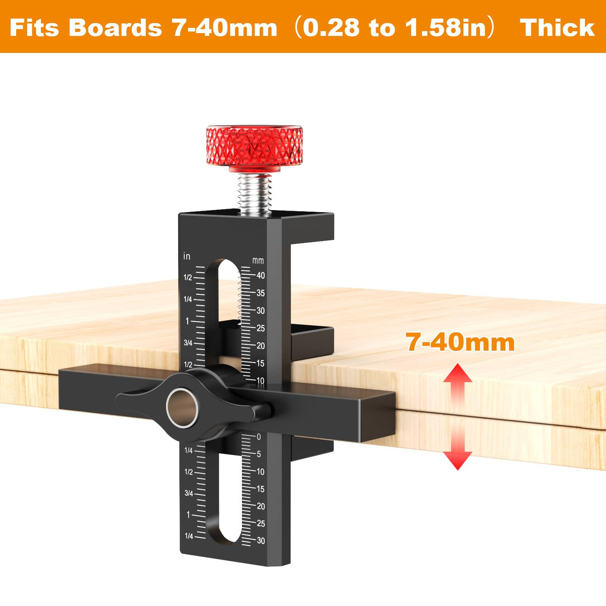 Sinpiode Cabinet Door Mounting Jig with Quick Edge Positioner – Adjustable Alignment Tool
