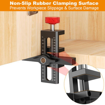 Sinpiode Cabinet Door Mounting Jig with Quick Edge Positioner – Adjustable Alignment Tool