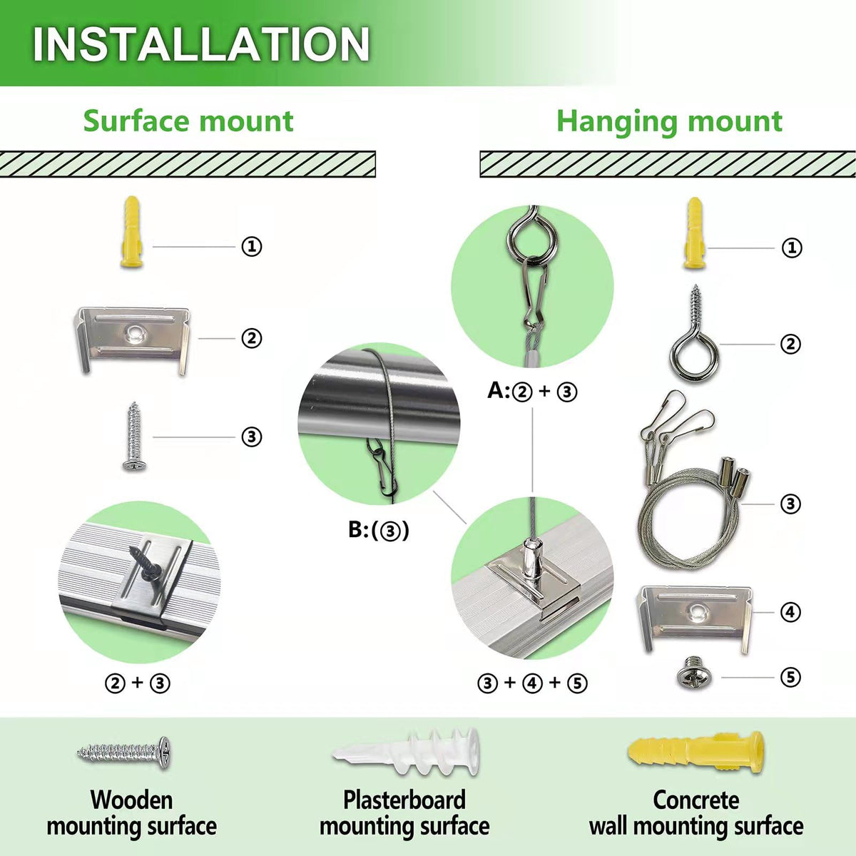 Skymoatled 8Pack 4FT LED Shop Light – 50W, 6000K, 7500LM, Linkable