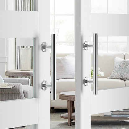 SMARTSTANDARD 12-Inch Barn Door Handles – Heavy-Duty Stainless Steel Two-Sided Pull