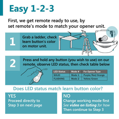 Solidremote 2-Button Garage Door Opener Remote for LiftMaster/Chamberlain/Craftsman (890MAX)