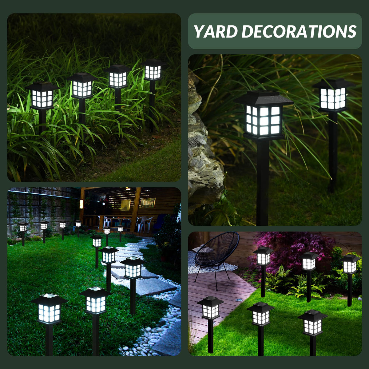 SOLPEX Solar Path Lights 12-Pack – IP65 Waterproof Outdoor Walkway
