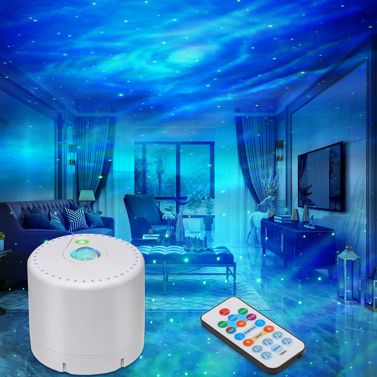 Sonhonron Star Projector – Galaxy LED Nebula Night Light with Remote, Timer & Sound Mode