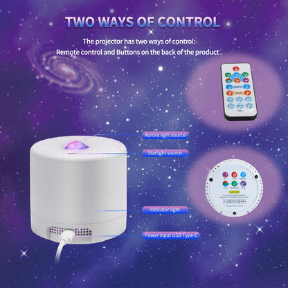 Sonhonron Star Projector – Galaxy LED Nebula Night Light with Remote, Timer & Sound Mode