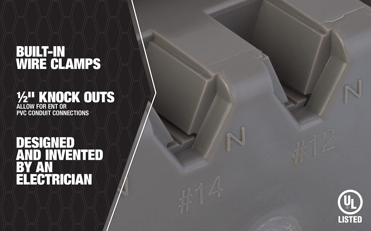 Southwire MSBMMT5G 5-Gang Multi-Mount Device Box with Depth Adjustable | Heavy-Duty 42 lb | Gray