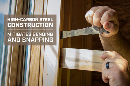 Spec Ops Tools 9.5-inch Trim Bar – High Carbon Steel, Built-in Ruler, Nail Puller, 2-Pack