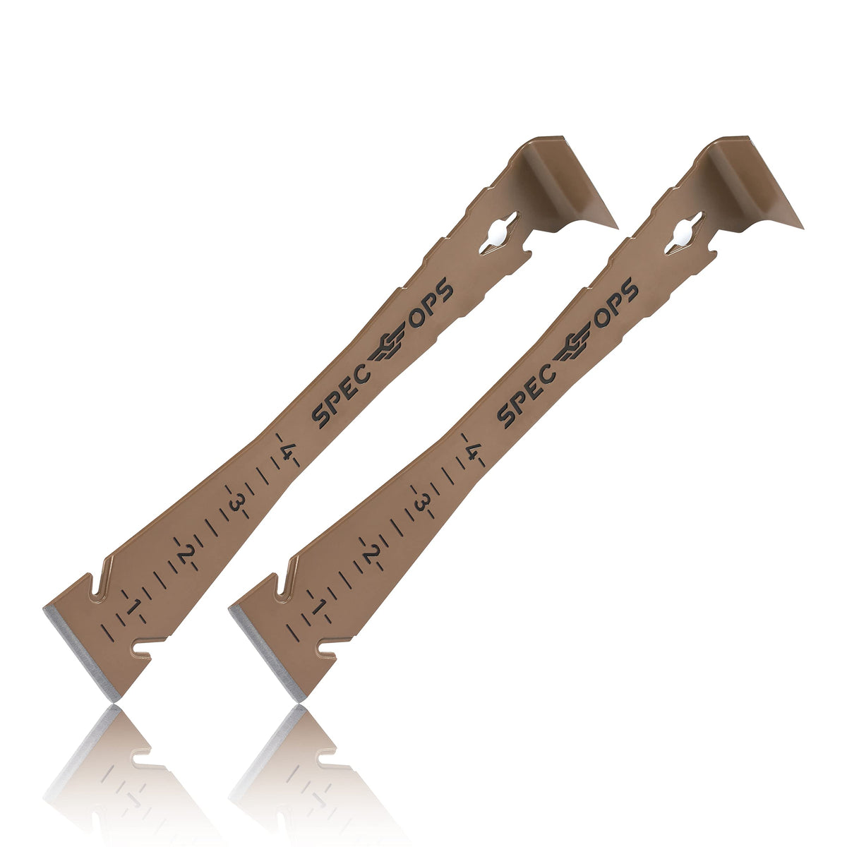 Spec Ops Tools 9.5-inch Trim Bar – High Carbon Steel, Built-in Ruler, Nail Puller, 2-Pack