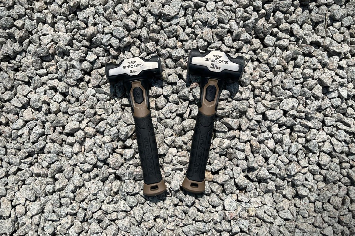 Spec Ops Tools Drilling Hammer – 3 lb Sledge with Bi-Material Grip & Vibration Dampening