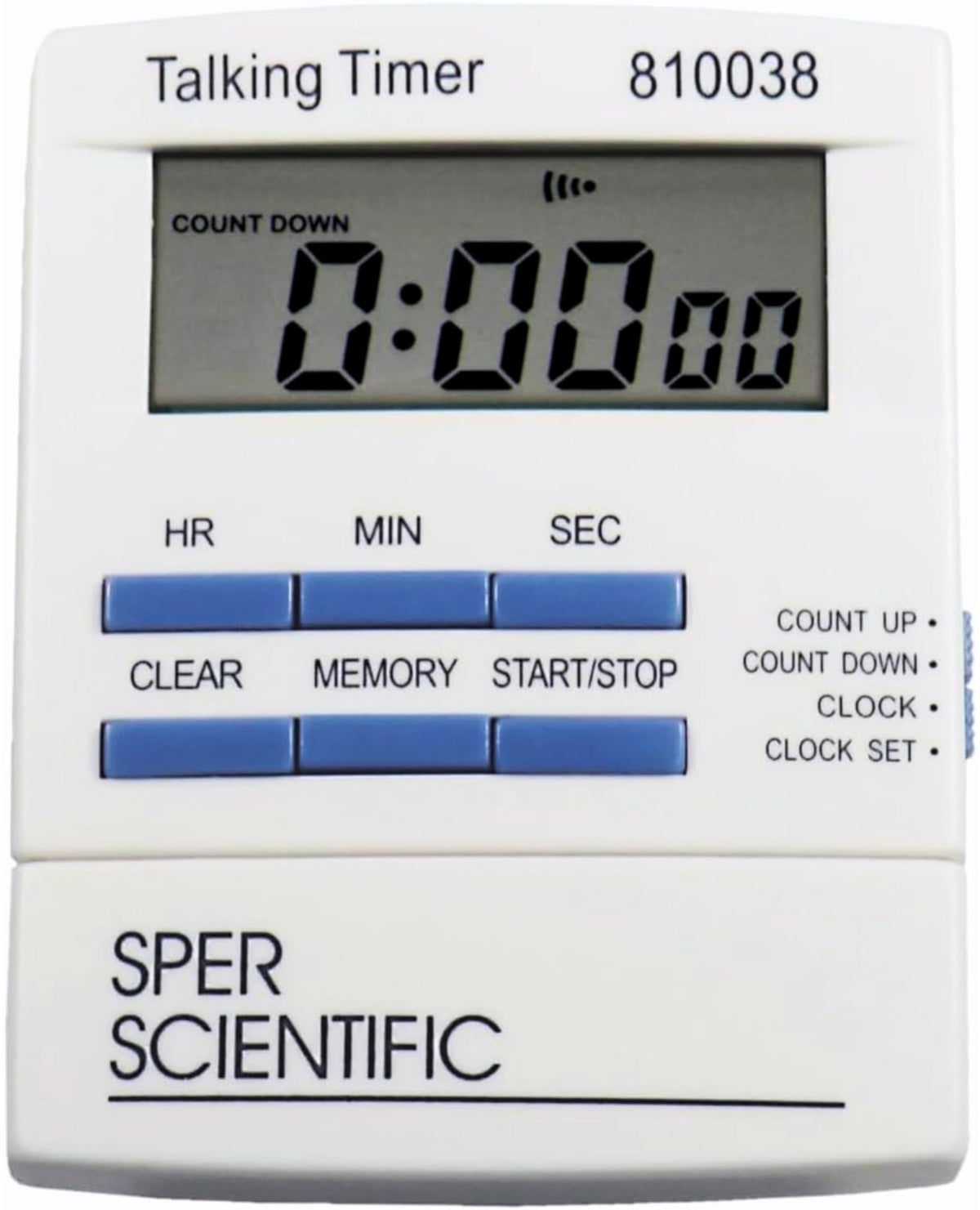 Sper Scientific Talking Lab Countdown Timer – Voice Announcements for Hands-Free Lab Timing