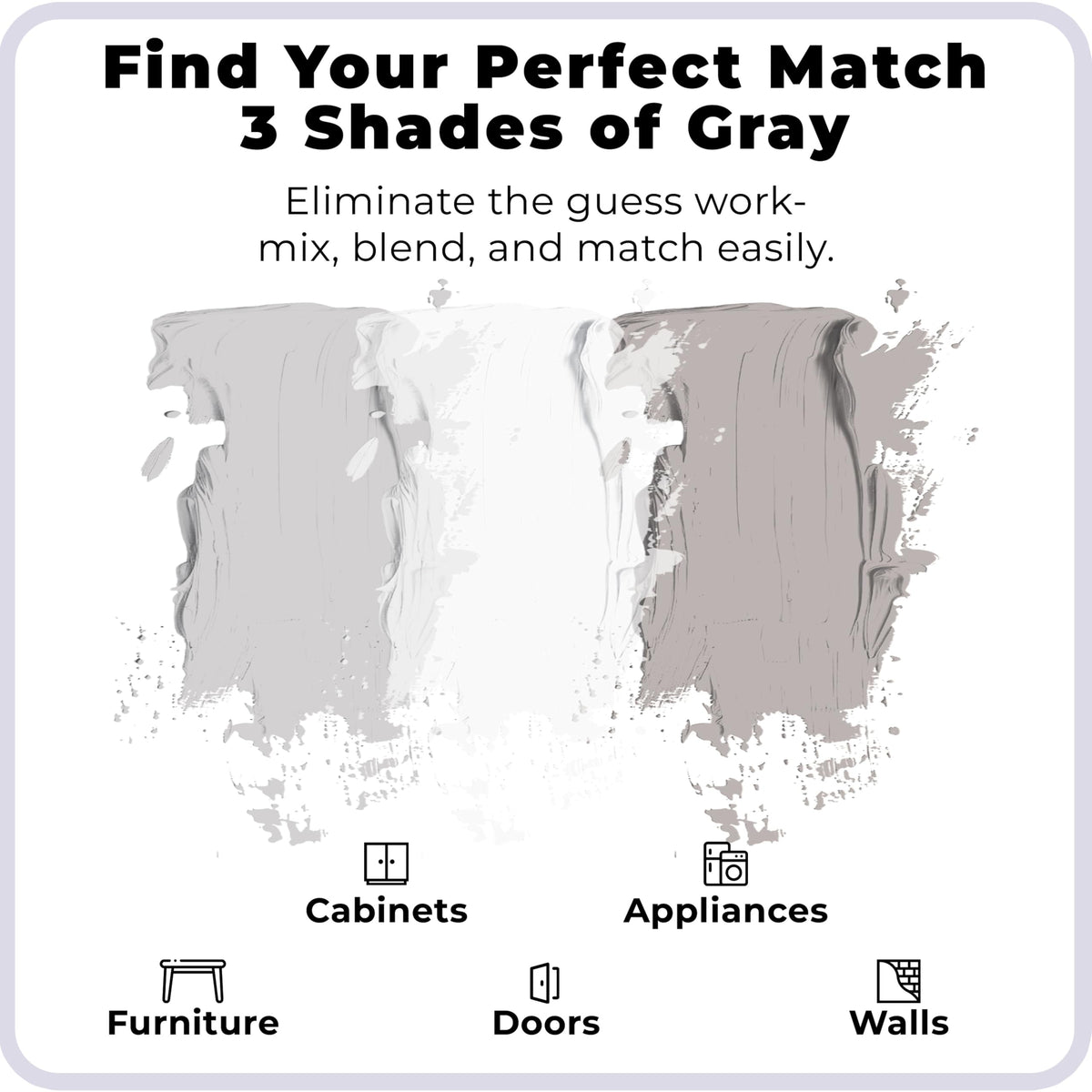 spot. Touch-Up Paint | Matte Finish Kit 3-Pack (Gray & White) – Quick-Dry, Low-Odor