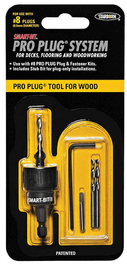 Starborn Smart-Bit Pro Plug System Countersink Drill Bit for Wood Decks, Flooring & Woodworking