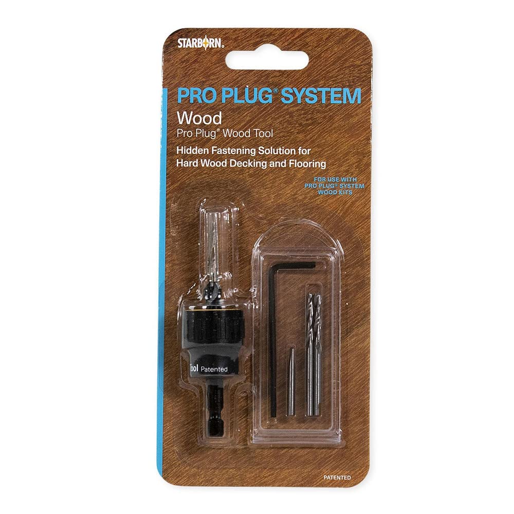 Starborn Smart-Bit Pro Plug System Countersink Drill Bit for Wood Decks, Flooring & Woodworking