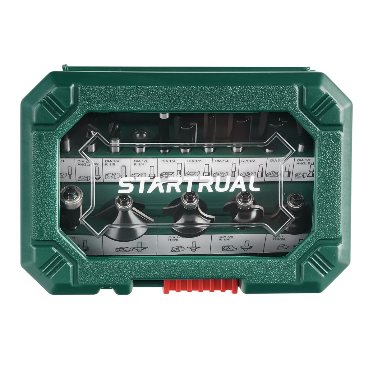 STARTRUAL 15-Piece Router Bits Set, 1/4 Inch Shank – Woodworking Tools for Professionals and Beginners