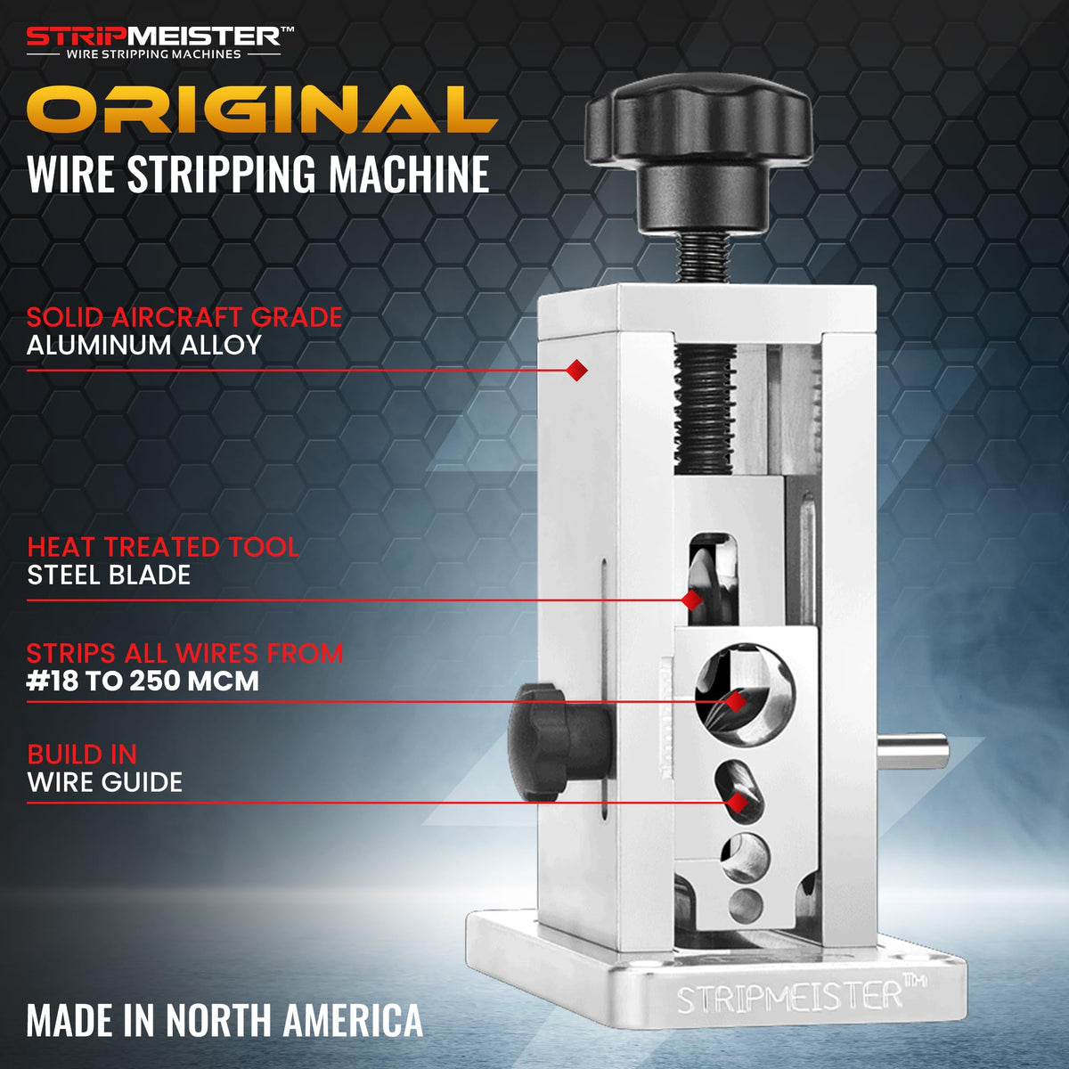 STRIPMEISTER Original Drill-Powered Wire Stripper – Up to Ø3/4 in Copper Wire