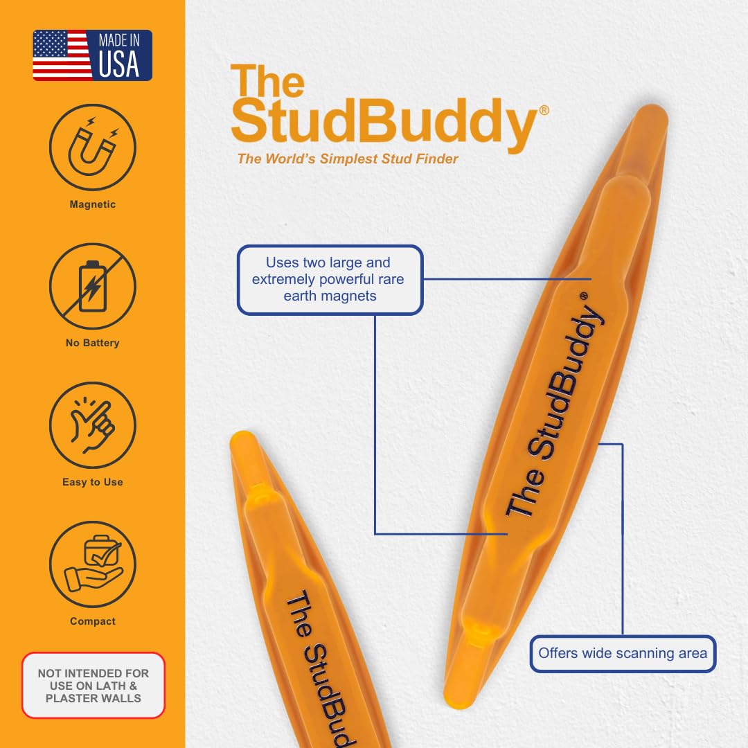The StudBuddy Original Magnetic Stud Finder – Made in USA, No Batteries Required