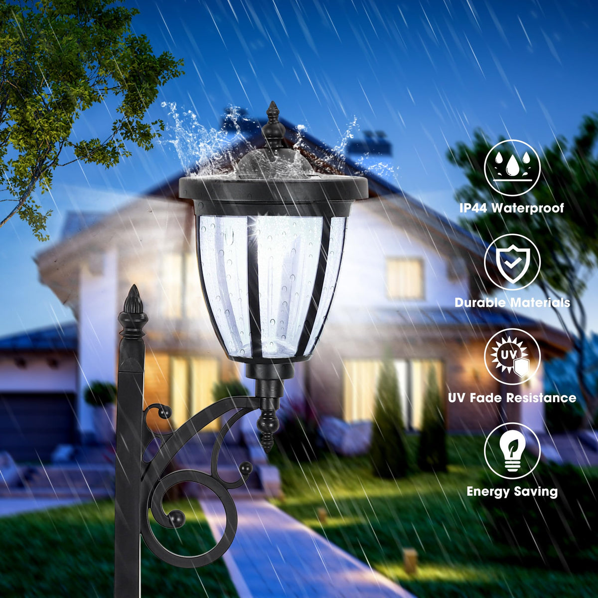 Sun-Ray Kambria 2-Piece Solar Lights with Posts, Planters & Wall Mounts