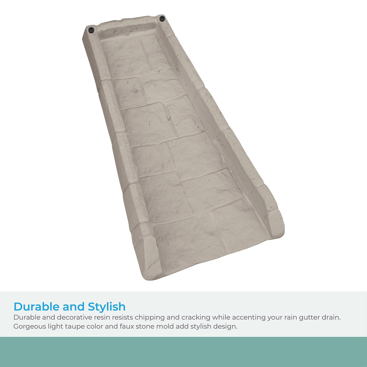 Suncast Decorative Splash Block – Light Taupe Downspout Extender
