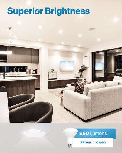 Sunco 6 Pack BR30 LED Recessed Can Light Bulbs – 850 lm, 11W, 3000K Warm White, Dimmable, E26, UL