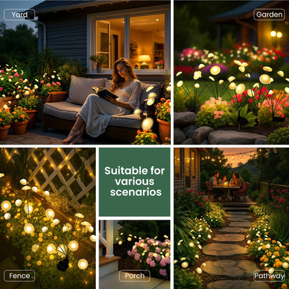 Sunket Solar Garden Lights 2-Pack – Warm White Mushroom Path Lights