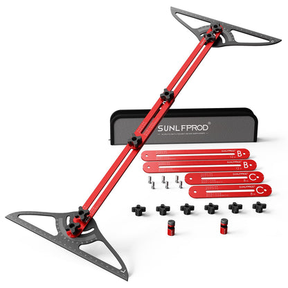SUNLFPROD Stair Tread Template Tool – Dual Nut Locking Jig, Modular Stair Measuring Tool