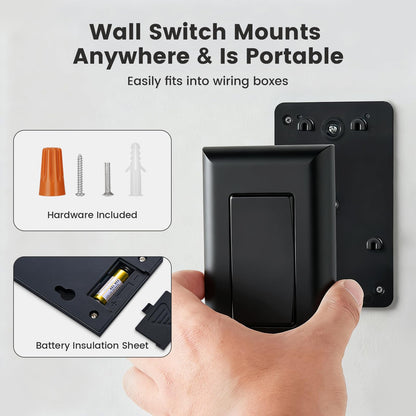 SURAIELEC Wireless Light Switch Kit — 15A, 100ft Range, No Wiring Needed