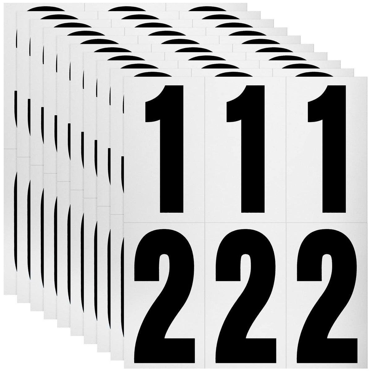 Sureforu 5-Pack 300 Reflective Numbers – 3-Inch Waterproof Adhesive Mailbox Numbers