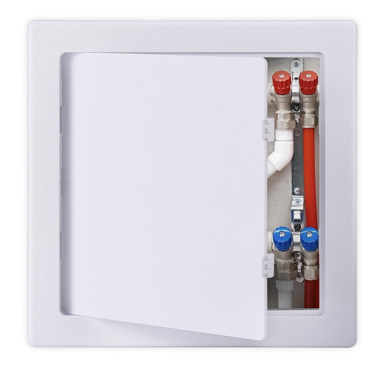 Suteck Plastic Access Panel 12x12 in – Reinforced Hinged Ceiling & Wall Door (White)
