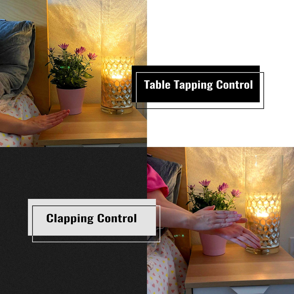 SYSAI 3 Claps Light Control Bulb – Sound Activated ON/OFF, The Clapper, Soft White 8W