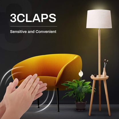 SYSAI 3 Claps Light Control Bulb – Sound Activated ON/OFF, The Clapper, Soft White 8W