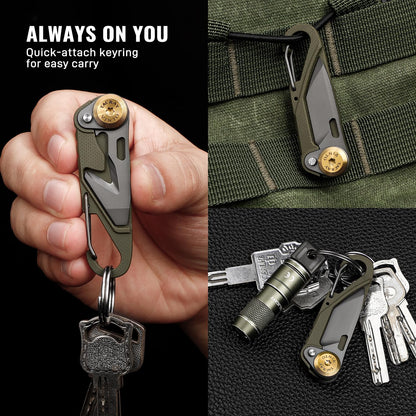 Tacray Vinto 5-in-1 Ultra-Light Pocket Knife | EDC Multitool (Green)