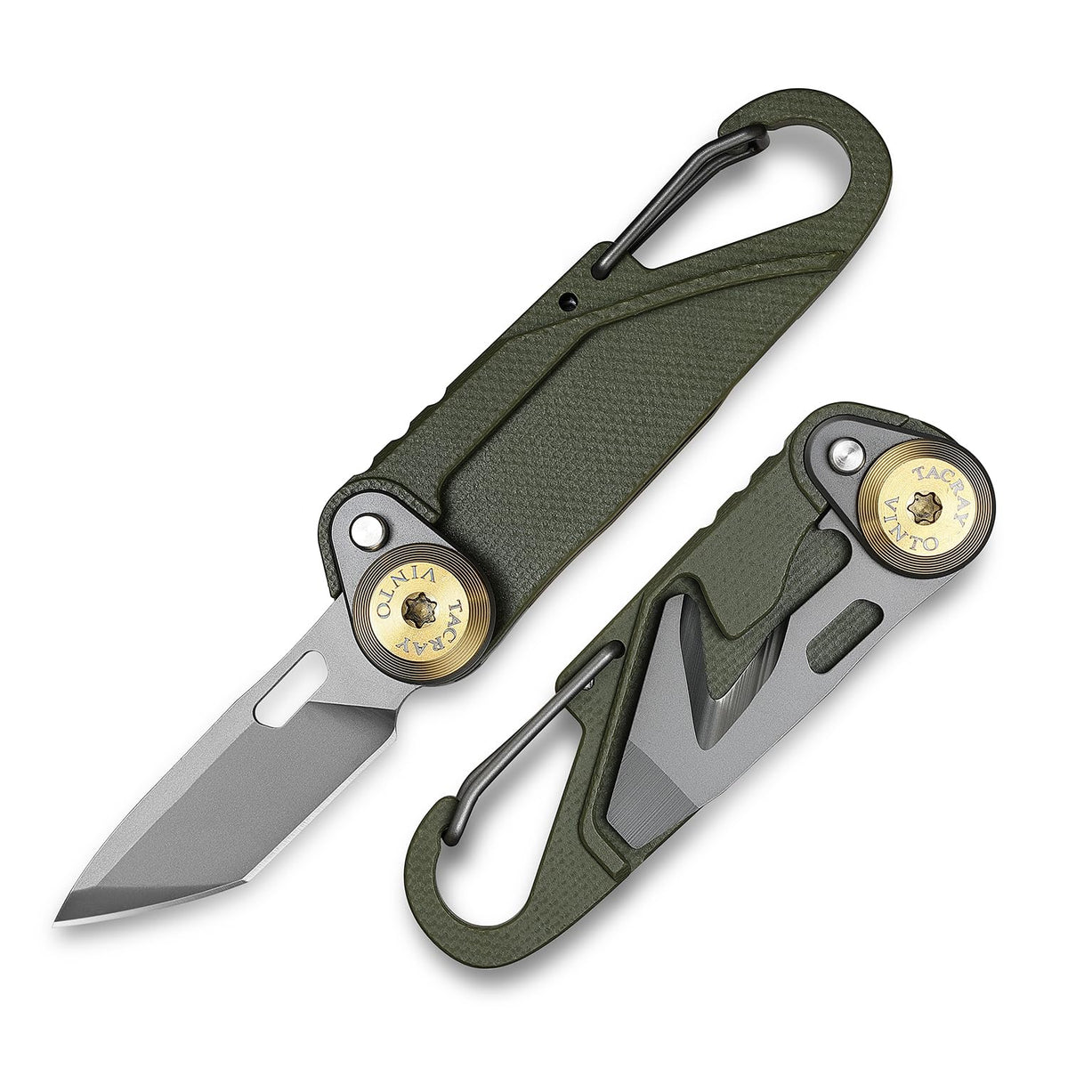 Tacray Vinto 5-in-1 Ultra-Light Pocket Knife | EDC Multitool (Green)