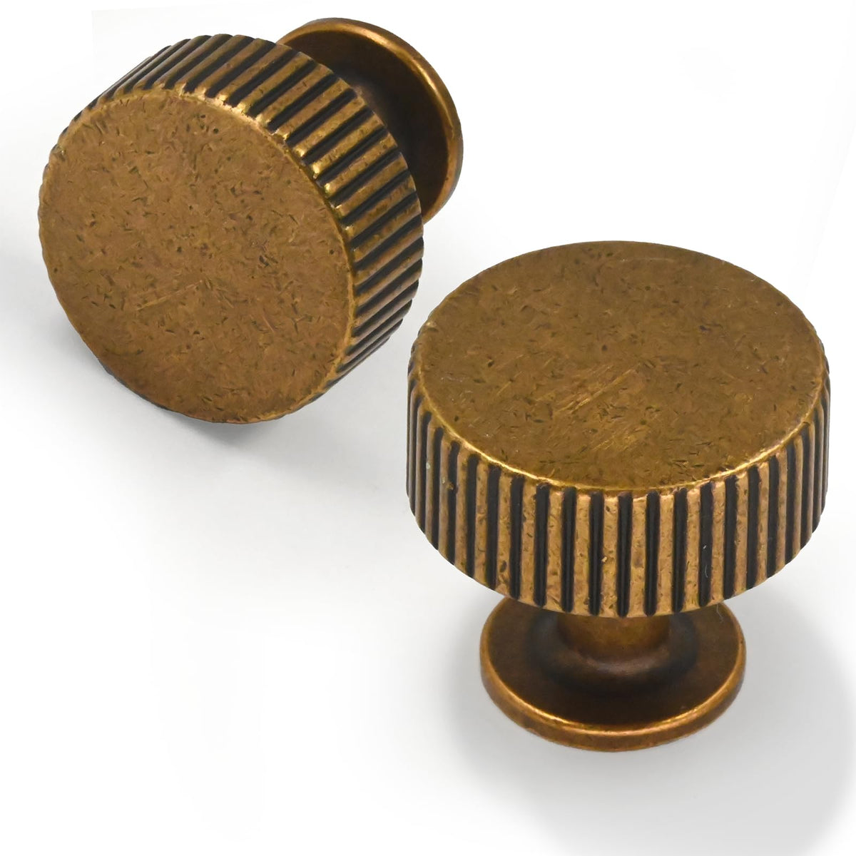 Talentedeco 10 Pack Antique Brass Kitchen Cabinet Knobs - Zinc Alloy Drawers