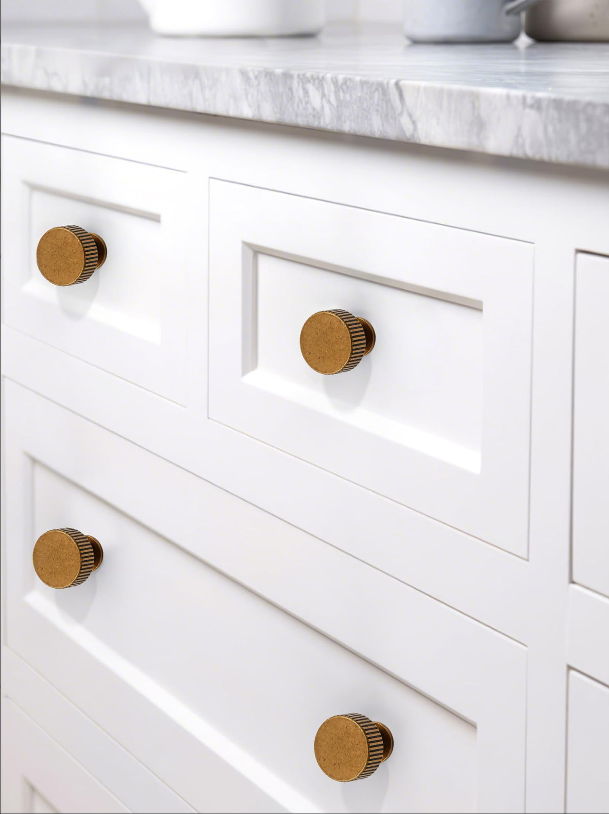 Talentedeco 10 Pack Antique Brass Kitchen Cabinet Knobs - Zinc Alloy Drawers