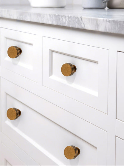 Talentedeco 10 Pack Antique Brass Kitchen Cabinet Knobs - Zinc Alloy Drawers