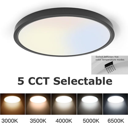TALOYA 12in Flush Mount LED Ceiling Light | 20W, 5 Color Temperatures