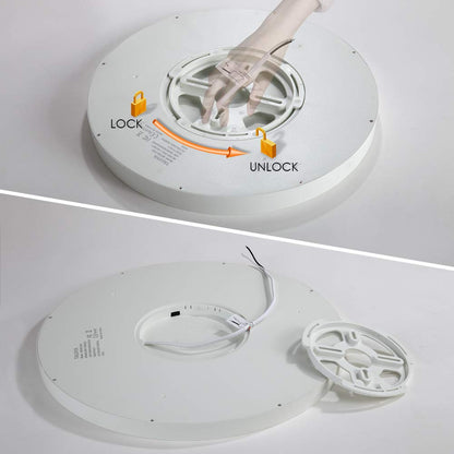 Taloya Flush Mount 12-Inch LED Ceiling Light Milk White Shell 20W 5 Color Temperatures