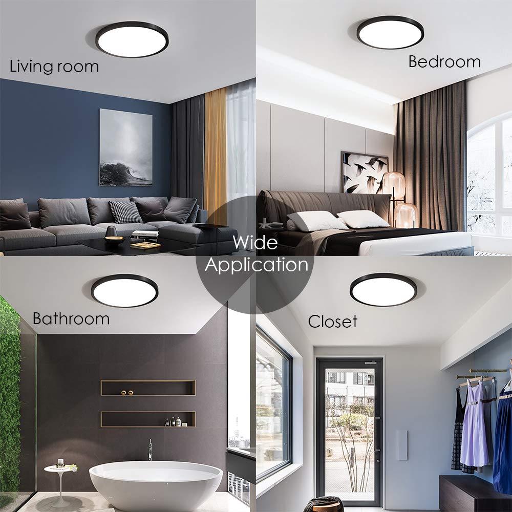 TALOYA 12in Flush Mount LED Ceiling Light | 20W, 5 Color Temperatures