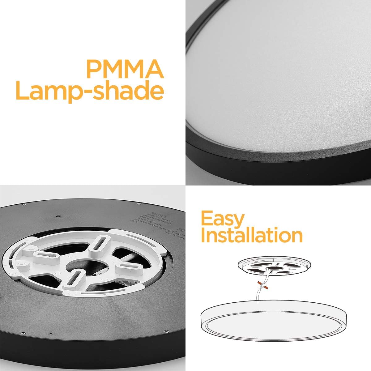 TALOYA 12in Flush Mount LED Ceiling Light | 20W, 5 Color Temperatures