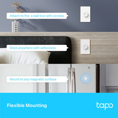 Tapo S200D Smart Button — Wireless Remote Dimmer with 3-Way Control | 1+ Year Battery Life