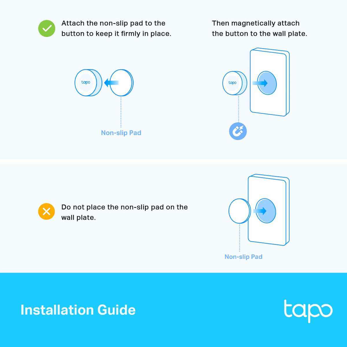 Tapo S200D Smart Button — Wireless Remote Dimmer with 3-Way Control | 1+ Year Battery Life