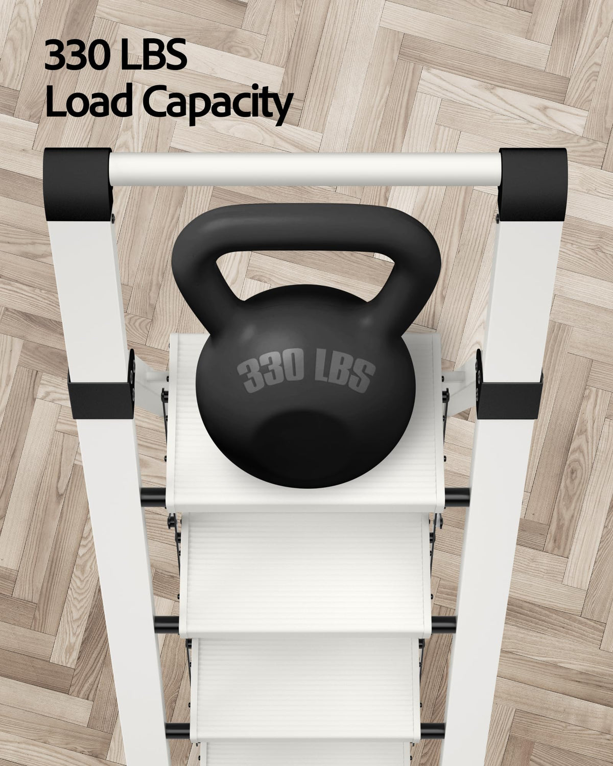 Taranta 4 Step Ladder - Lightweight Folding Aluminum Step Stool with Handgrip | 330 lbs Capacity